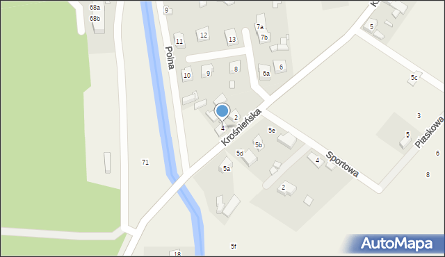 Ołobok, Krośnieńska, 4, mapa Ołobok