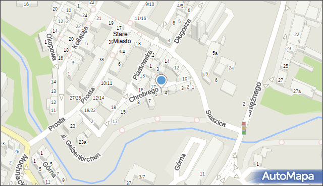 Olsztyn, Króla Bolesława Chrobrego, 5, mapa Olsztyna