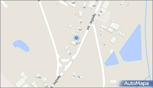 Olsztynek, Króla Władysława Jagiełły, 22, mapa Olsztynek