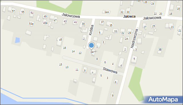 Olszyna, Krótka, 1A, mapa Olszyna