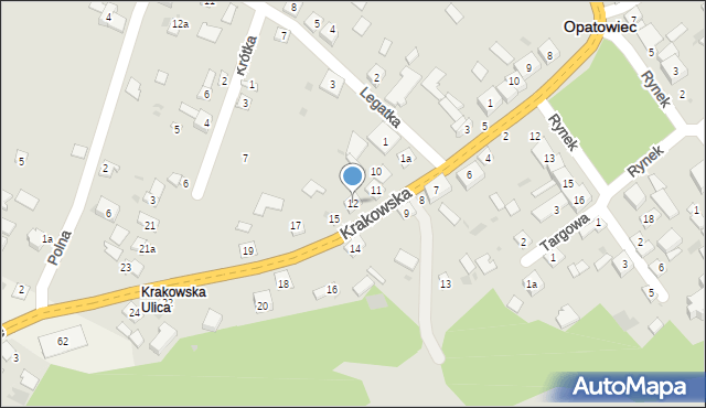 Opatowiec, Krakowska, 12, mapa Opatowiec