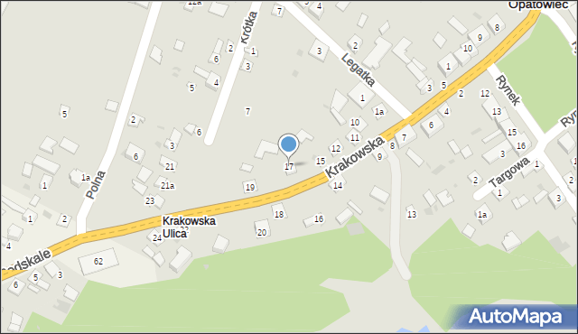 Opatowiec, Krakowska, 17, mapa Opatowiec