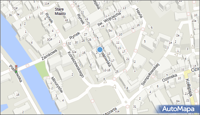 Opole, Krakowska, 4-6, mapa Opola