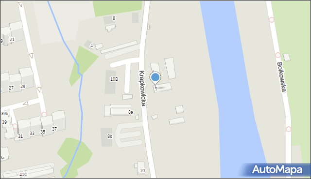 Opole, Krapkowicka, 7, mapa Opola