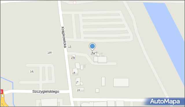 Opole, Krapkowicka, 15a, mapa Opola