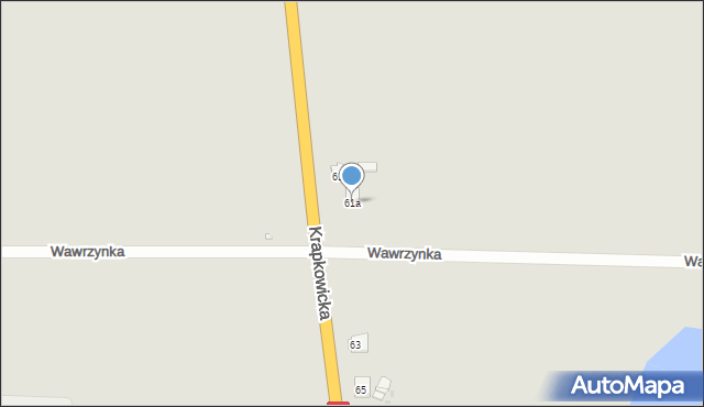 Opole, Krapkowicka, 61a, mapa Opola
