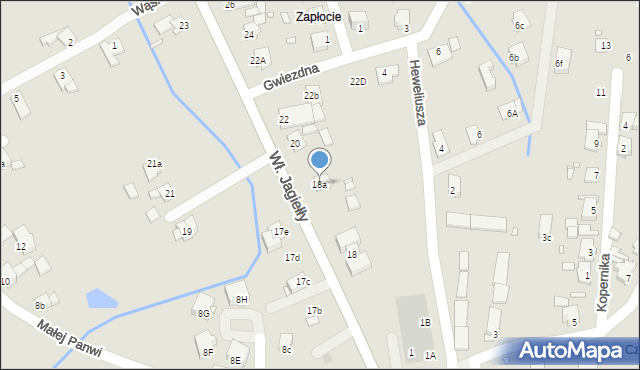 Opole, Króla Władysława Jagiełły, 18a, mapa Opola