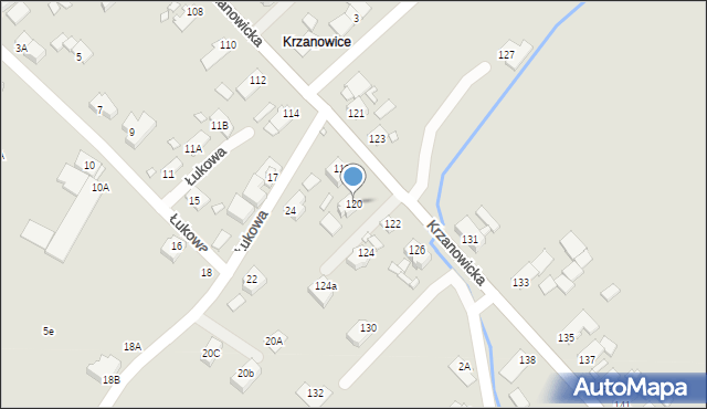 Opole, Krzanowicka, 120, mapa Opola