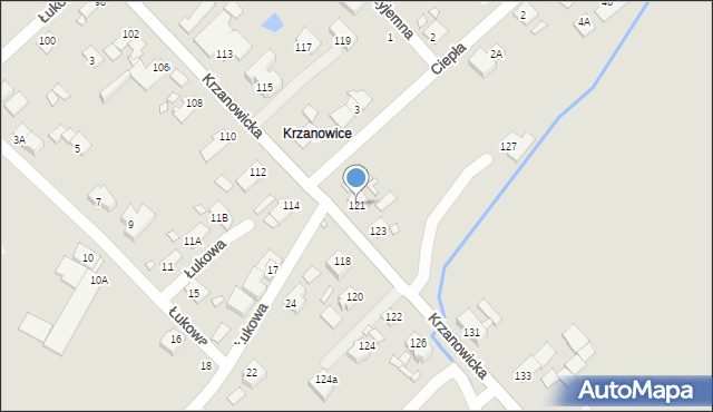 Opole, Krzanowicka, 121, mapa Opola