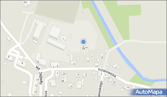 Opole, Krzanowicka, 9a, mapa Opola
