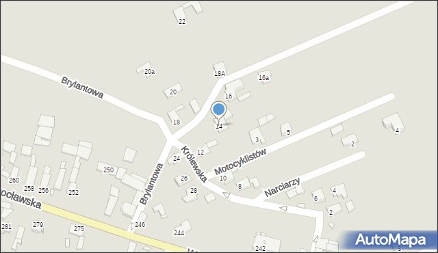 Opole, Królewska, 14, mapa Opola