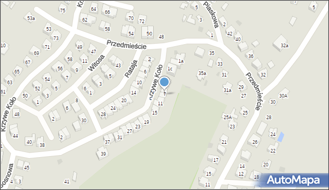 Opole Lubelskie, Krzywe Koło, 7, mapa Opole Lubelskie