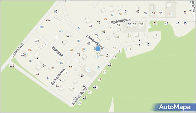 Orchówek, Kropla Rosy, 14, mapa Orchówek