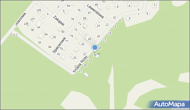 Orchówek, Kropla Rosy, 21, mapa Orchówek