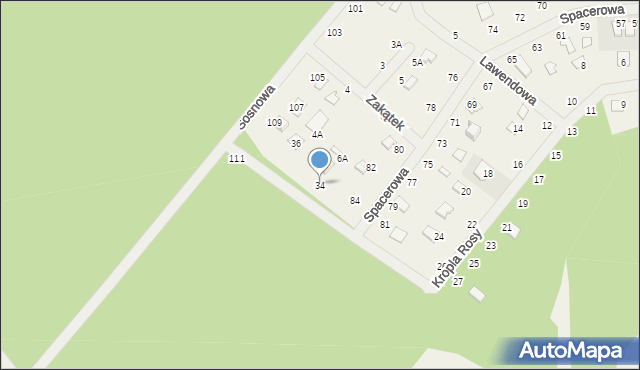 Orchówek, Kropla Rosy, 34, mapa Orchówek