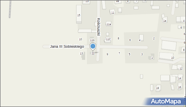 Orchowo, Króla Jana III Sobieskiego, 11, mapa Orchowo