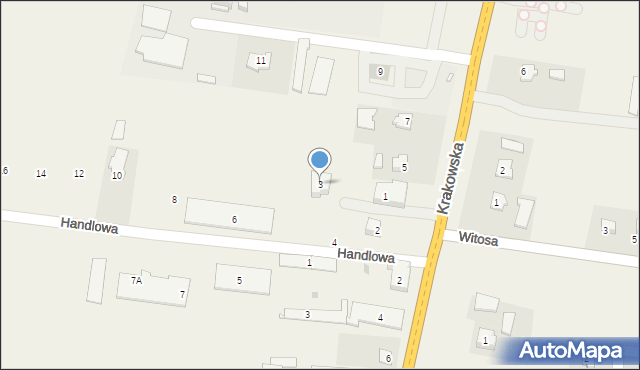 Orły, Krakowska, 3, mapa Orły