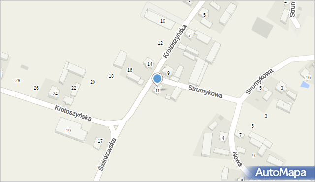 Orpiszew, Krotoszyńska, 11, mapa Orpiszew