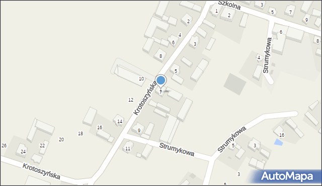 Orpiszew, Krotoszyńska, 7, mapa Orpiszew