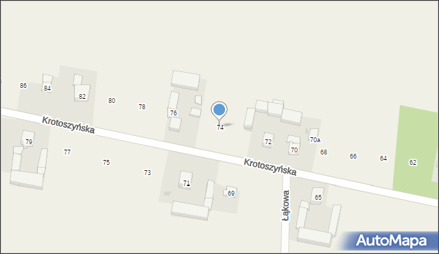 Orpiszew, Krotoszyńska, 74, mapa Orpiszew