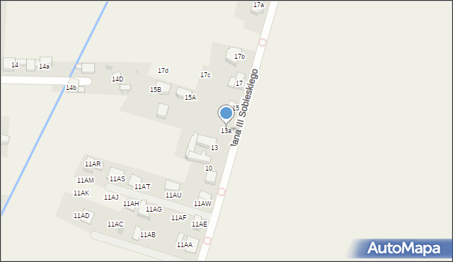 Orzech, Króla Jana III Sobieskiego, 13a, mapa Orzech