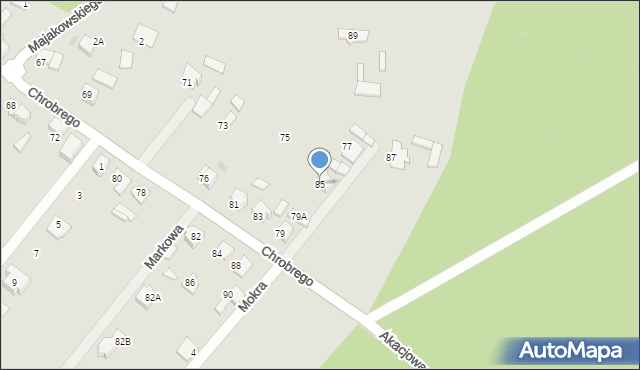 Orzesze, Króla Bolesława Chrobrego, 85, mapa Orzesze