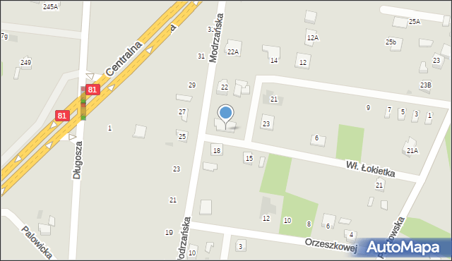 Orzesze, Króla Władysława Łokietka, 12, mapa Orzesze