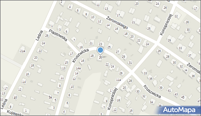 Osięciny, Kruszwicka, 20, mapa Osięciny