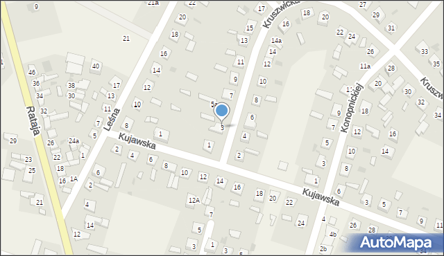 Osięciny, Kruszwicka, 3, mapa Osięciny