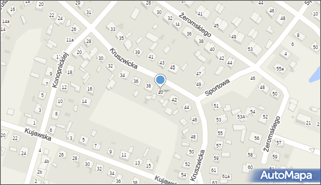 Osięciny, Kruszwicka, 40, mapa Osięciny