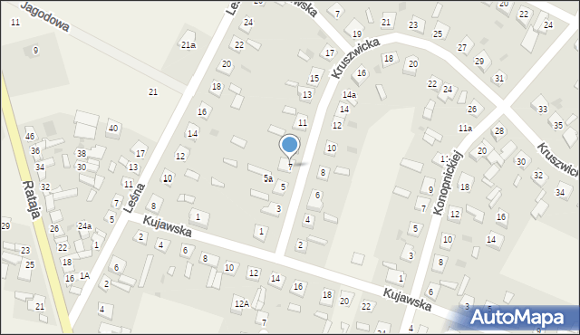 Osięciny, Kruszwicka, 7, mapa Osięciny