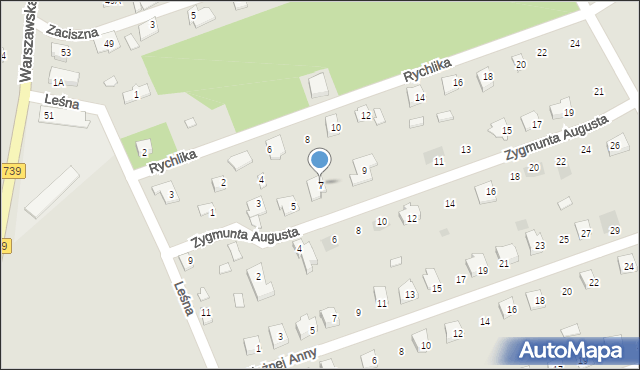 Osieck, Króla Zygmunta Augusta, 7, mapa Osieck