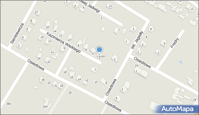 Osiek, Króla Kazimierza Wielkiego, 2, mapa Osiek