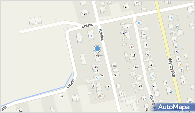 Osiek nad Notecią, Krótka, 3A, mapa Osiek nad Notecią