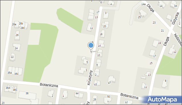 Osielsko, Kruszyny, 7, mapa Osielsko