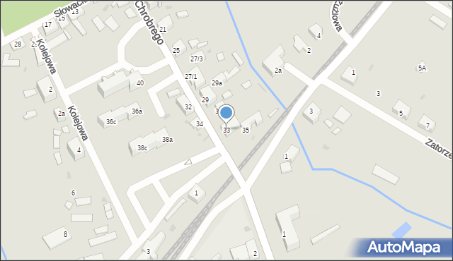 Ośno Lubuskie, Króla Bolesława Chrobrego, 33, mapa Ośno Lubuskie