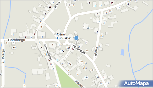 Ośno Lubuskie, Króla Bolesława Chrobrego, 7, mapa Ośno Lubuskie