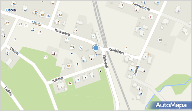 Osola, Krótka, 2, mapa Osola