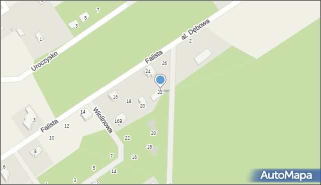 Osowiec, Kręta, 22, mapa Osowiec