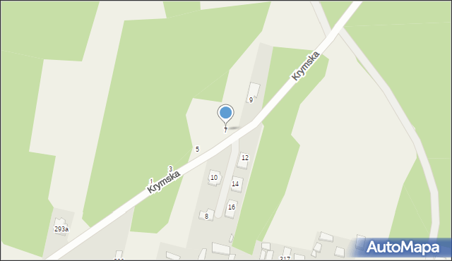 Ossów, Krymska, 7, mapa Ossów