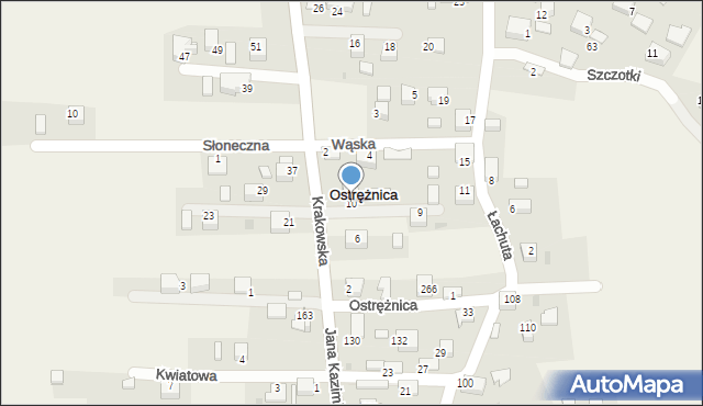Ostrężnica, Krakowska, 10, mapa Ostrężnica