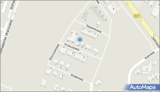 Ostrołęka, Krokusowa, 12, mapa Ostrołęka