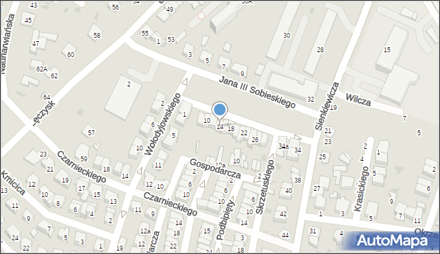 Ostrołęka, Króla Jana III Sobieskiego, 14, mapa Ostrołęka