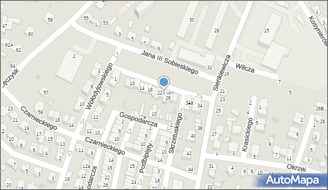 Ostrołęka, Króla Jana III Sobieskiego, 24, mapa Ostrołęka