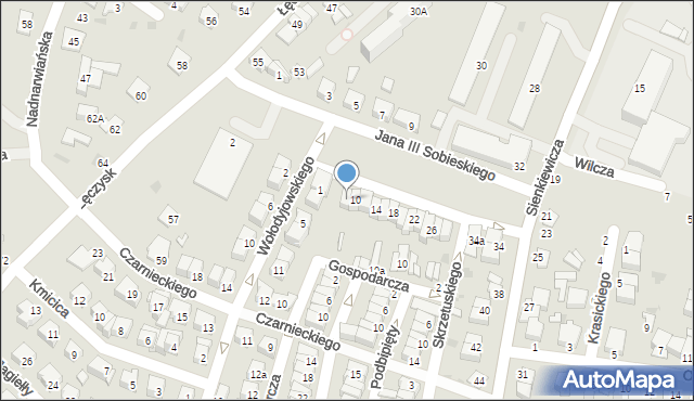 Ostrołęka, Króla Jana III Sobieskiego, 8, mapa Ostrołęka