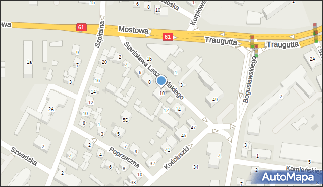 Ostrołęka, Króla Stanisława Leszczyńskiego, 10, mapa Ostrołęka