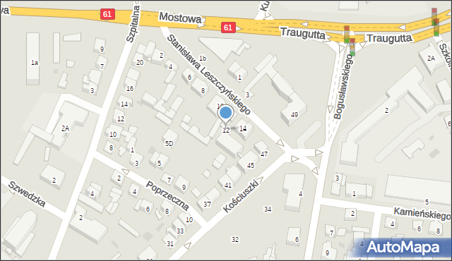 Ostrołęka, Króla Stanisława Leszczyńskiego, 12, mapa Ostrołęka