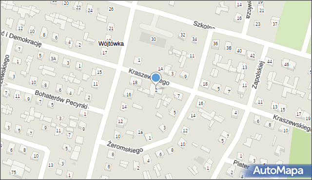 Ostrów Mazowiecka, Kraszewskiego Józefa Ignacego, 2, mapa Ostrów Mazowiecka