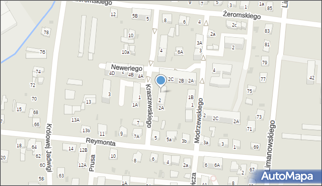 Ostrów Wielkopolski, Kraszewskiego Józefa Ignacego, 2B, mapa Ostrów Wielkopolski