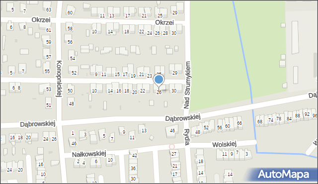 Ostrowiec Świętokrzyski, Krasickiego Ignacego, bp., 26, mapa Ostrowiec Świętokrzyski